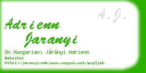 adrienn jaranyi business card