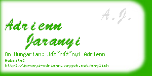 adrienn jaranyi business card